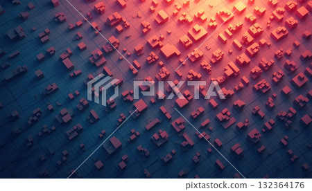 Diagonal Cube Arrangement Creating Modern Movement And Flow 132364176