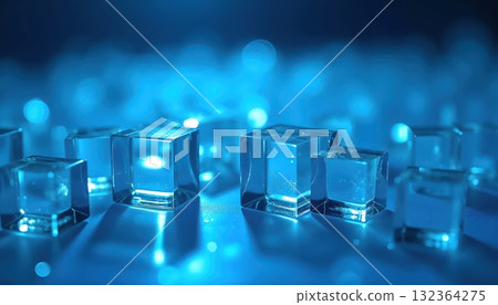 Crystal Cubes Refracting Light Into Stunning Geometric Composition 132364275