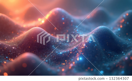 Glossy Industrial Style Tiles Creating Futuristic Composition 132364307