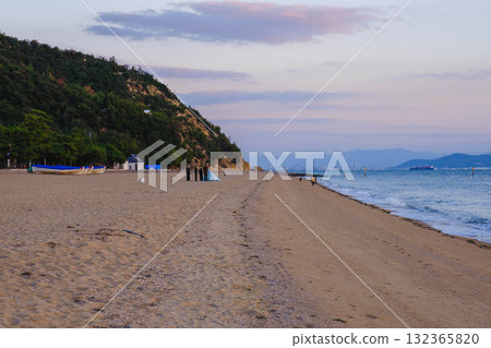 [Shibukawa Coast] A beautiful sunset and impressive coastal scenery 132365820