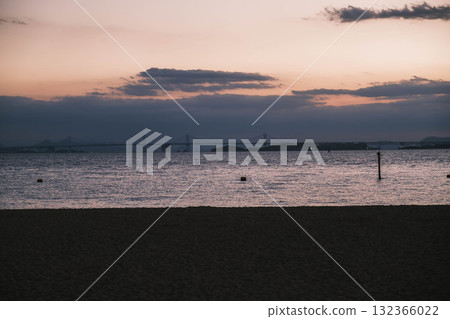 [Shibukawa Coast] A beautiful sunset and impressive coastal scenery 132366022