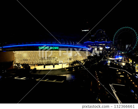 Tokyo Dome with a beautiful night view 132366661