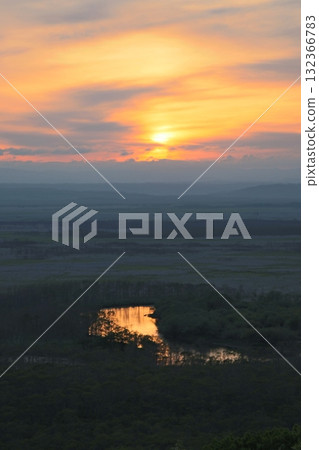 Sunset of Kushiro wetland from Hosooka Observatory Sunset of Kushiro wetland from Hosooka Observatory 132366783