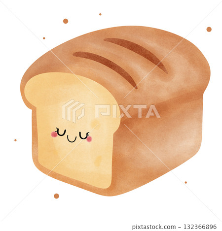 Loaf of bread on a white background Loaf of bread on a white background 132366896