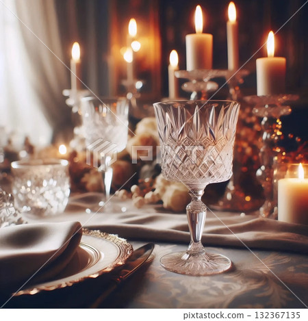 A set of glassware, Ai generated image 132367135