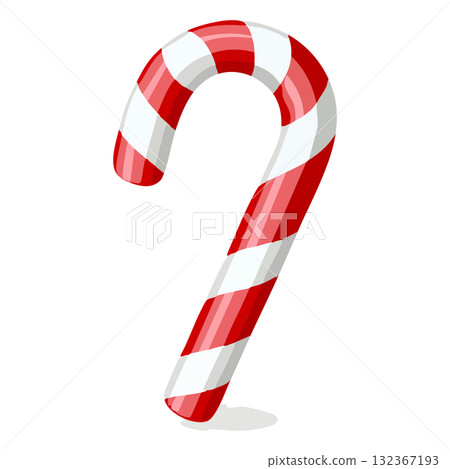糖果手杖向量插圖-聖誕薄荷棒節日糖果 132367193