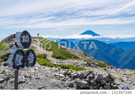 The summit of Mt. Hijiri (formerly Mt. Hijiri) - Hijiri and Usagi mountain climbing in the Southern Alps The summit of Mt. Hijiri (formerly Mt. Hijiri) - Hijiri and Usagi mountain climbing in the Southern Alps 132367266