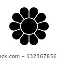 Flower diagram with 10 petals. Flower with ten leaves flat shape icon. Infographic circle diagram. Pie chart. Round wheel chart. Vector illustration isolated on white background 132367856