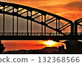 Sunset bridge 132368566