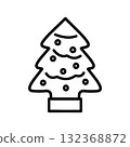 Simple Christmas tree icon | Illustrations for winter, events, and holidays 132368872