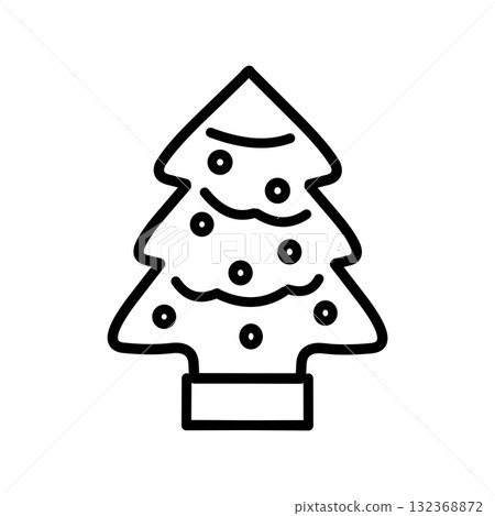 Simple Christmas tree icon | Illustrations for winter, events, and holidays 132368872