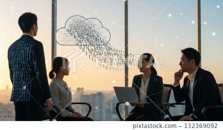 正在開會的商務人士 132369092