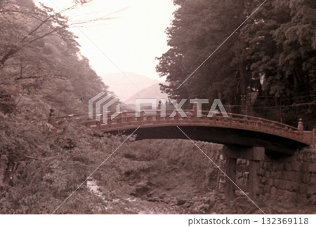 Old photo, 1956, Nikko, Shinkyo Bridge 132369118