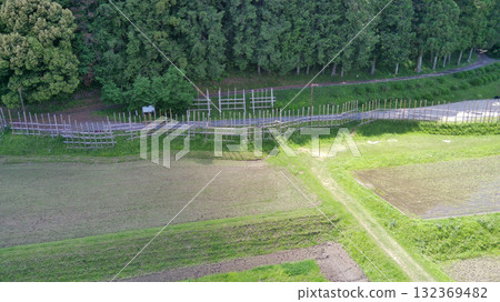 新城市：晴朗的日子從設樂原戰場（歷史設樂原戰場）上空俯瞰 132369482