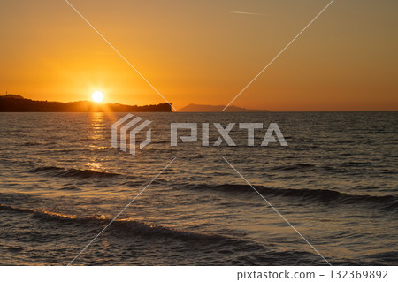 Sunset with Roda Cape, Acharavi, Greece Sunset with Roda Cape, Acharavi, Greece 132369892