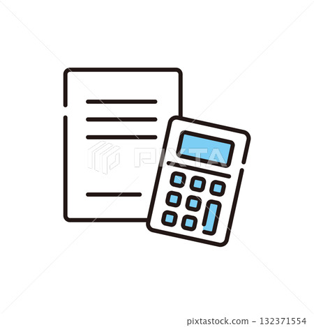 Calculator and documents Invoice Calculator and documents Invoice 132371554