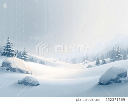 雪域寂靜場景素材 雪域寂靜場景素材 132371569