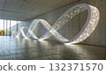 Elegant display of sparkling infinity symbol in modern gallery space during daytime 132371570
