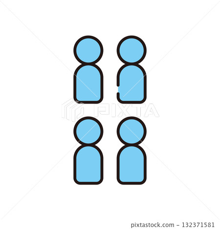 四個人圖標 132371581