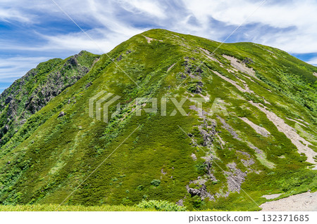 從琴岳眺望兔山。攀登南阿爾卑斯山的聖山和兔山。 132371685