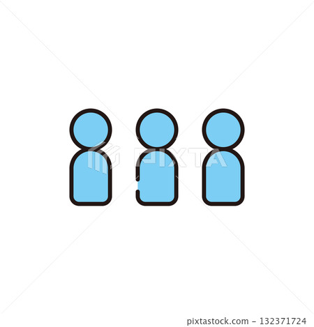 Three people icon 132371724
