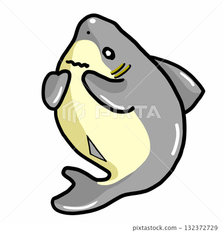 一條陷入困境、看起來快要哭出來的鯊魚 一條陷入困境、看起來快要哭出來的鯊魚 132372729