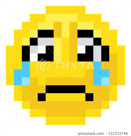 Pixel Art Emoji Emoticon Crying Face Pixel Art Emoji Emoticon Crying Face 132372746