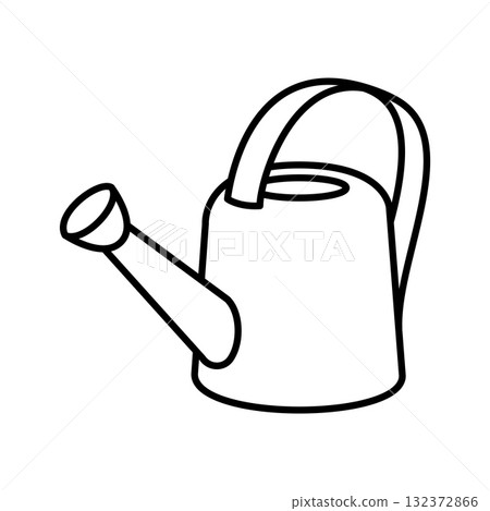 Watering can vector icon. Simple outline of a gardening watering can. Watering can vector icon. Simple outline of a gardening watering can. 132372866