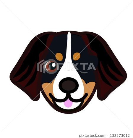 伯恩山犬臉插圖 132373012