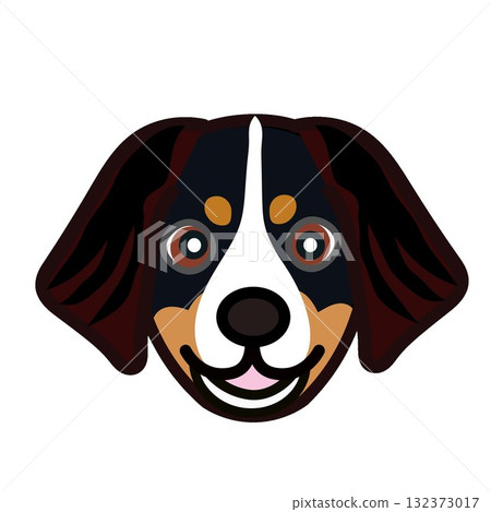 伯恩山犬臉插圖 132373017