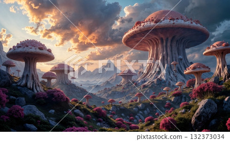 Martian mushrooms Martian mushrooms 132373034