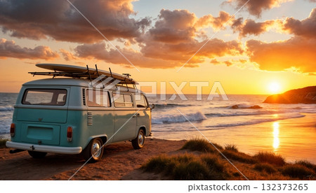 Evening time for surfing 132373265