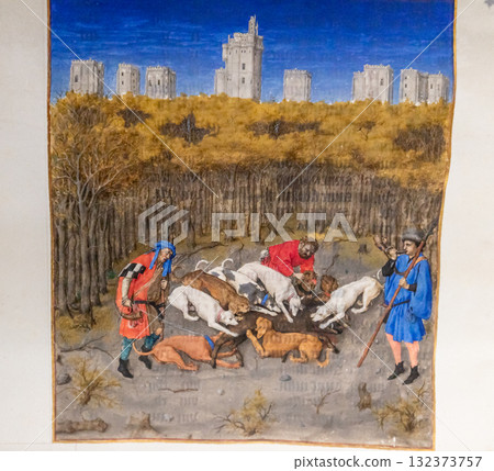 medieval manuscript paper in a library medieval manuscript paper in a library 132373757