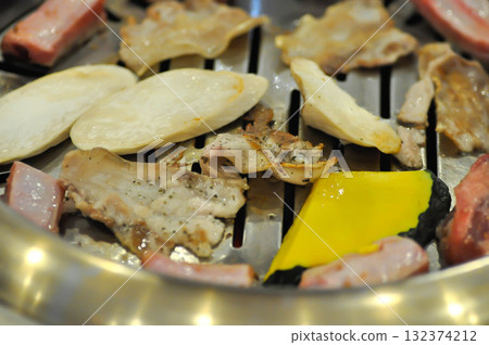 grilled pork , grilled pork in the oven 132374212