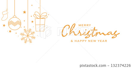 Merry Christmas and happy new year on Christmas letters, Gift boxes, Christmas element for web Merry Christmas and happy new year on Christmas letters, Gift boxes, Christmas element for web 132374226