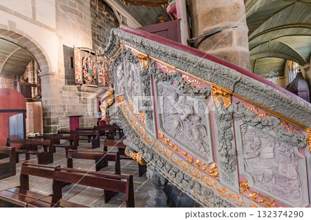 Parish close church of saint thegonnec, finistere, brittany, france 132374290