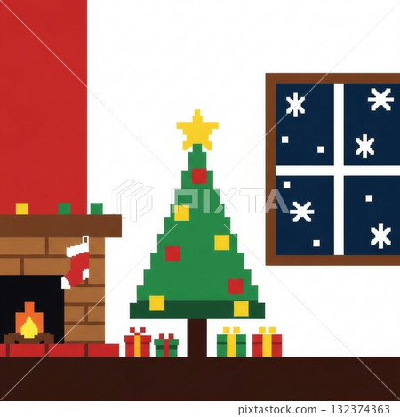 Christmas tree (dot picture) 132374363