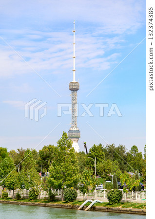 A beautiful view of the TV tower in Tashkent, the capital of Uzbekistan A beautiful view of the TV tower in Tashkent, the capital of Uzbekistan 132374386
