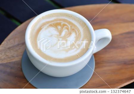 hot cofffee, cappuccino coffee or latte coffee or flat white hot cofffee, cappuccino coffee or latte coffee or flat white 132374647