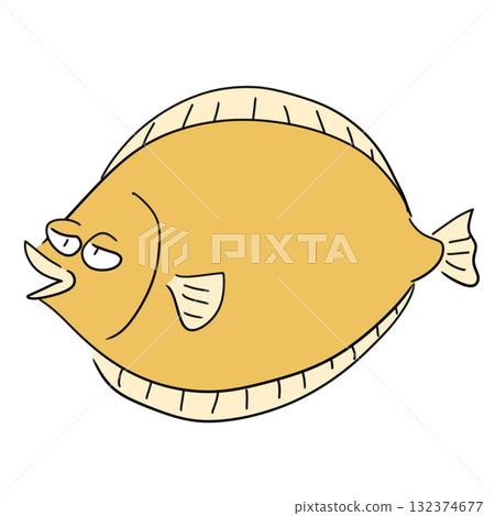 比目魚的插圖 比目魚的插圖 132374677