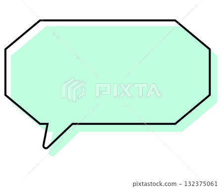 一個簡單的、錯位的長八邊形對話框 132375061