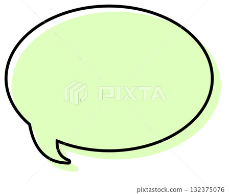 Simple speech bubble with misaligned lines - round 132375076