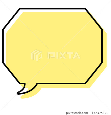 A simple speech bubble with misaligned lines, an octagon with corners A simple speech bubble with misaligned lines, an octagon with corners 132375120