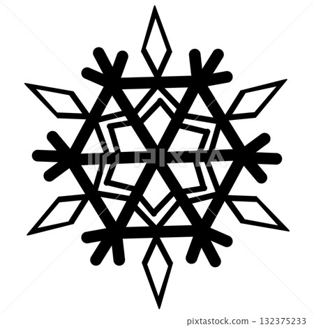 Beautiful black snowflakes 132375233
