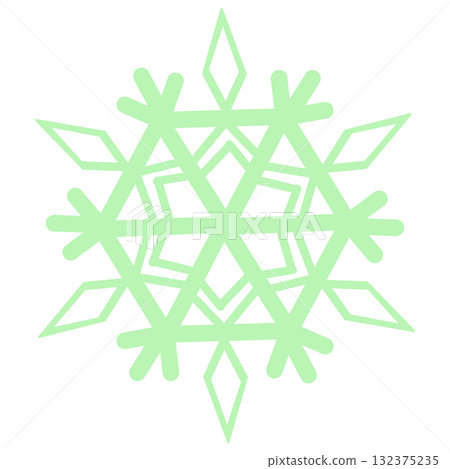 Beautiful pale green snowflakes Beautiful pale green snowflakes 132375235