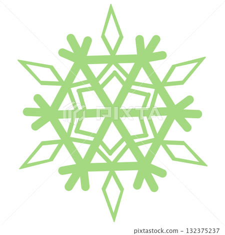 美麗的黃綠色雪花 132375237