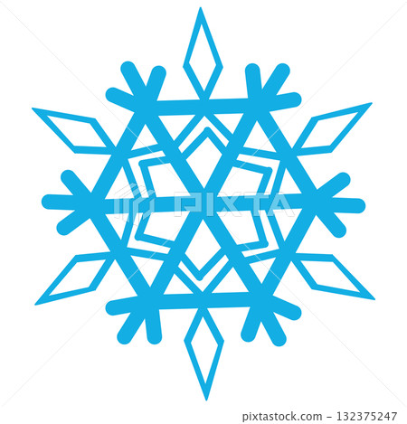 Beautiful light blue snowflakes 132375247