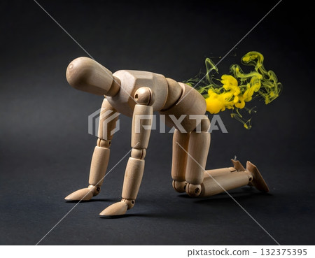 描繪了儘管徒勞抵抗，屁還是爆炸的瞬間。 132375395