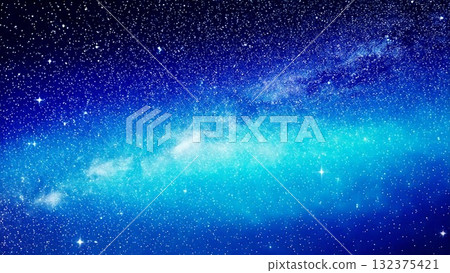 神奇的水彩閃耀夜空背景素材，16：9尺寸，AI生成 132375421