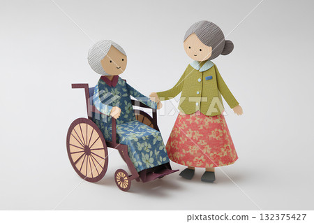 老人與善良護士的溫馨日常生活（3D紙模型） 132375427